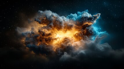 Fototapeta premium Vivid Clouds of Colorful Explosion