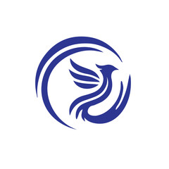 Abstract swoosh-style bird design, ideal for logo company, business, community, and branding.