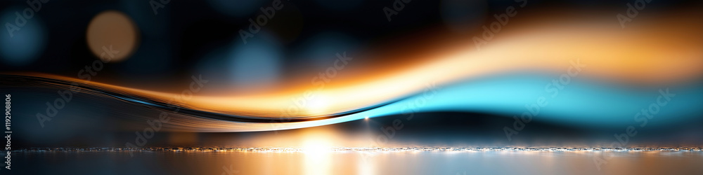 Poster abstract wave pattern with flowing colors and light reflections in a smooth design