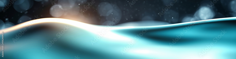 Poster abstract water waves creating beautiful patterns with a soft glow in a serene environment
