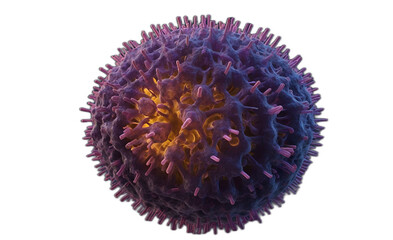 3D rendering of a Viral Bacteri and Virus