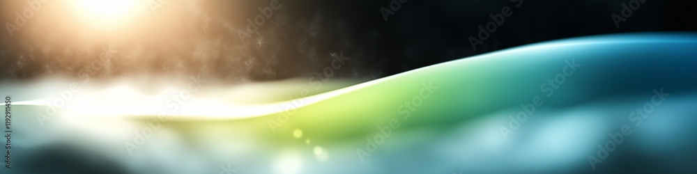 Poster abstract landscape with nature scenery featuring soft gradients and luminous details in a tranquil s