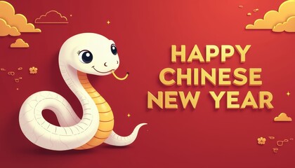 Obraz premium happy new snake