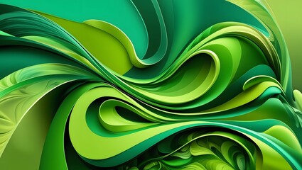 High-Resolution Green Abstract Backgrounds