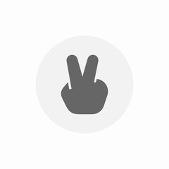 peace gesture hand icon sign vector