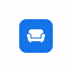 sofa seat icon sign vector