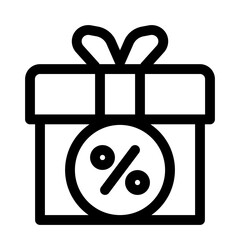 outline gift for birthday holiday Christmas