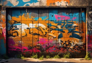 Fototapeta premium dynamic grunge textures raw urban walls capturing street aesthetics visual complexity high definition, art, cityscape, decay, concrete, graffiti, design