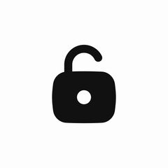 unlock pad icon sign vector
