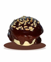 pancake soft with chocolate peanut