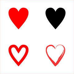 Love red black fill  stroke and artistic ink Vol12