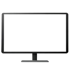 Flat Screen Monitor and TV: Vector Illustration of LCD, LED, and Plasma Technology