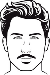 Man hairstyle silhouette 