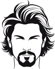 Man hairstyle silhouette 