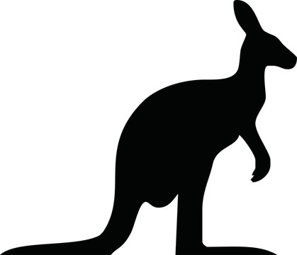recommend clip art: kangaroo silhouette, kangaroo icon vector illustration, kangaroo logo
