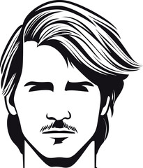 Man hairstyle silhouette 