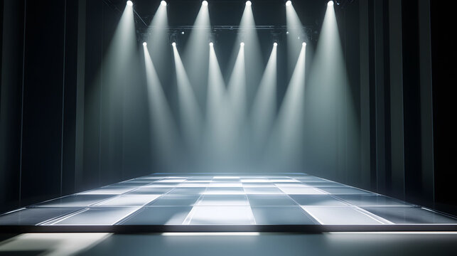 Illuminated Stage with Dynamic Lighting Setup