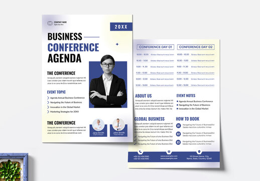 Business Conference Agenda Flyer