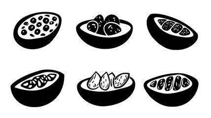 Collection of Loaded Baked Potato icons, Loaded Baked Potato illustration art, seamless pattern