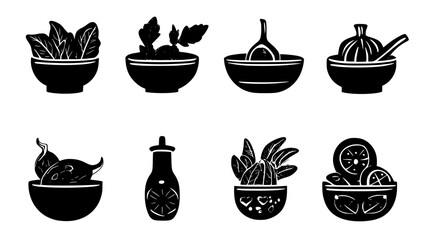 Collection of Salsa verde vector icons, Salsa verde vector art pattern