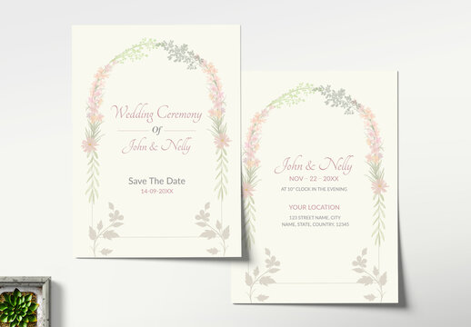 Indian Wedding Card or Invitation Card Template