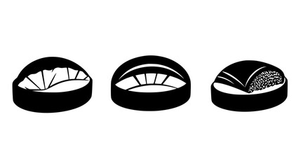 Collection of Sushi Omakase vector icons, Sushi Omakase vector art pattern