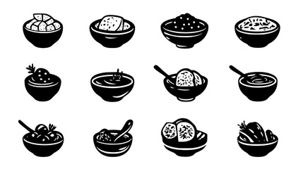Collection of Tapenade icons, Tapenade illustration art, seamless pattern