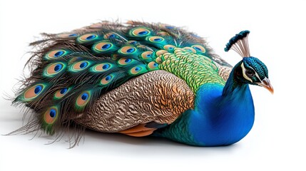 Obraz premium Elegant Peacock Displaying Its Feathers