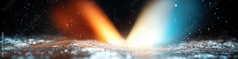 Poster light effects in colorful display with glowing particles and vibrant particles creating mesmerizing 