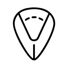 acoustic guitar pick icon, acoustic guitar pick line art - simple line art of acoustic guitar pick, perfect for acoustic guitar pick logos and icons and themed design