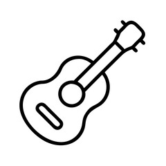 guitar icon, guitar line art - simple line art of guitar, perfect for guitar logos and icons and themed design