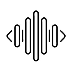harmonic sound waves icon, harmonic sound waves line art - simple line art of harmonic sound waves, perfect for harmonic sound waves logos and icons and themed design