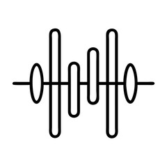 harmonic sound waves icon, harmonic sound waves line art - simple line art of harmonic sound waves, perfect for harmonic sound waves logos and icons and themed design