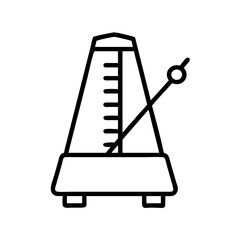metronome icon, metronome line art - simple line art of metronome, perfect for metronome logos and icons and themed design