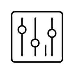 music equalizer icon, music equalizer line art - simple line art of music equalizer, perfect for music equalizer logos and icons and themed design
