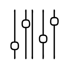 music equalizer icon, music equalizer line art - simple line art of music equalizer, perfect for music equalizer logos and icons and themed design