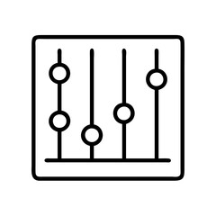 music equalizer icon, music equalizer line art - simple line art of music equalizer, perfect for music equalizer logos and icons and themed design