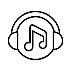 music streaming service icon, music streaming service line art - simple line art of music streaming service, perfect for music streaming service logos and icons and themed design