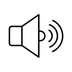 music volume icon, music volume line art - simple line art of music volume, perfect for music volume logos and icons and themed design