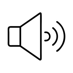 music volume icon, music volume line art - simple line art of music volume, perfect for music volume logos and icons and themed design