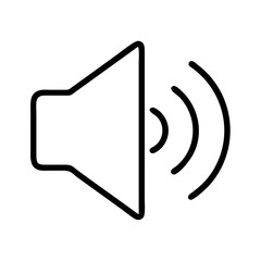 music volume icon, music volume line art - simple line art of music volume, perfect for music volume logos and icons and themed design