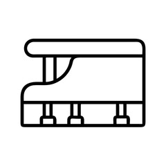piano pedal icon, piano pedal line art - simple line art of piano pedal, perfect for piano pedal logos and icons and themed design