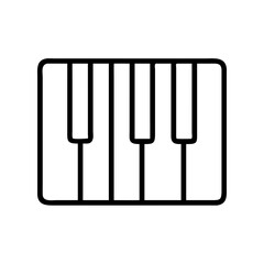 piano keys icon, piano keys line art - simple line art of piano keys, perfect for piano keys logos and icons and themed design