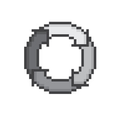  Arrow  icon 8 bit, pixel art rotate arrows  recycling Recycle symbol icon for game  logo 