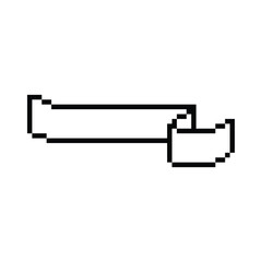 pixel ribbon icon. Vector pixel art 8 bit for game company logo template 