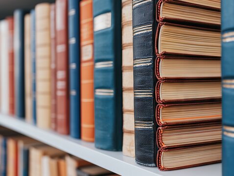 Exploring literary treasures library book collection indoor space close-up view knowledge and learning