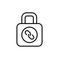 Online authenticator outline icons, minimalist vector illustration ,simple transparent graphic element .Isolated on white background