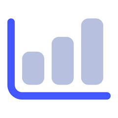 Minimalist Bar Chart Icon for Data Visualization