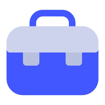 Simple Blue Briefcase Icon