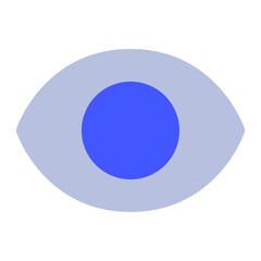 Stylized Eye Icon with Blue Center